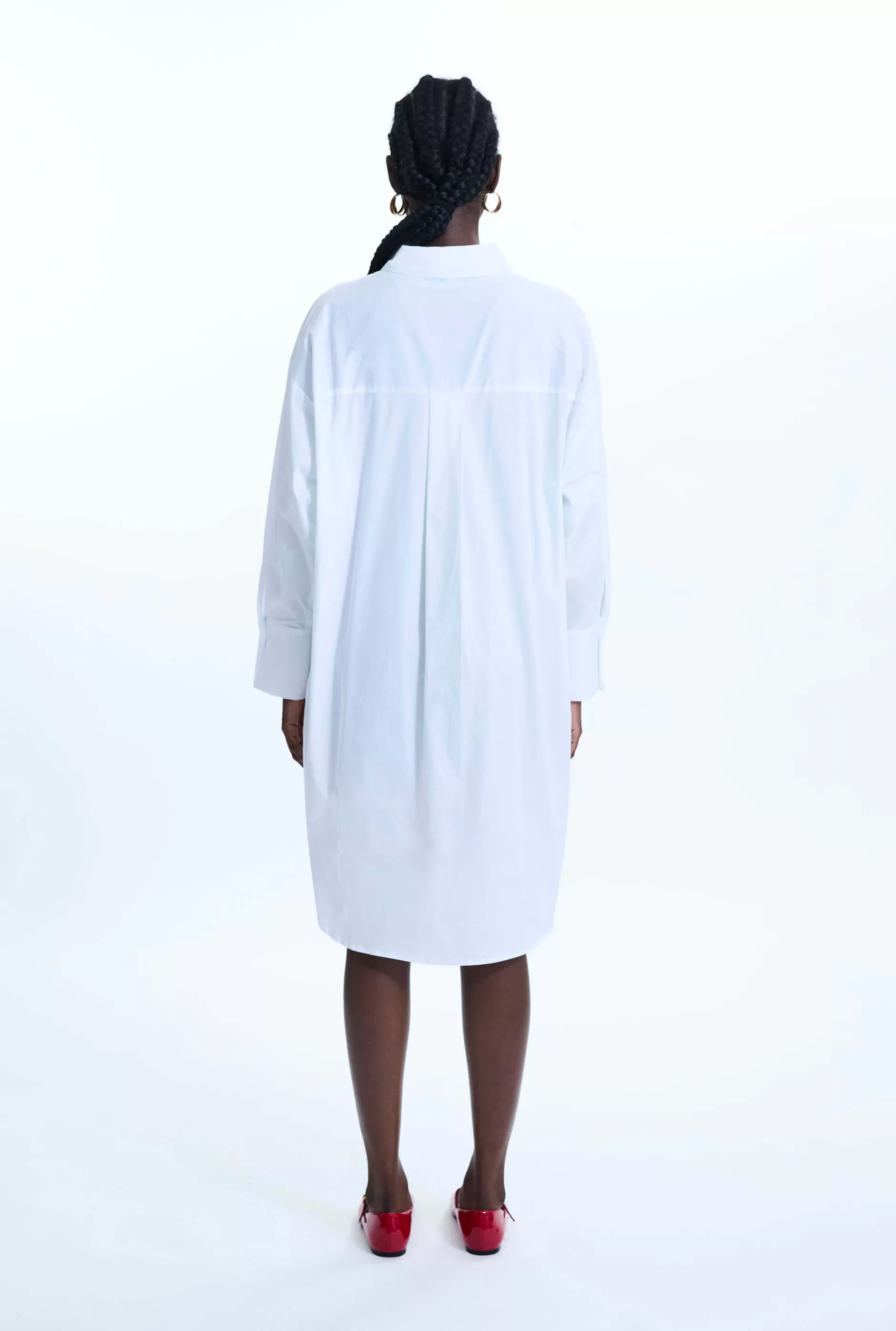 Oversized Plain Shirt White^James Lakeland Shop