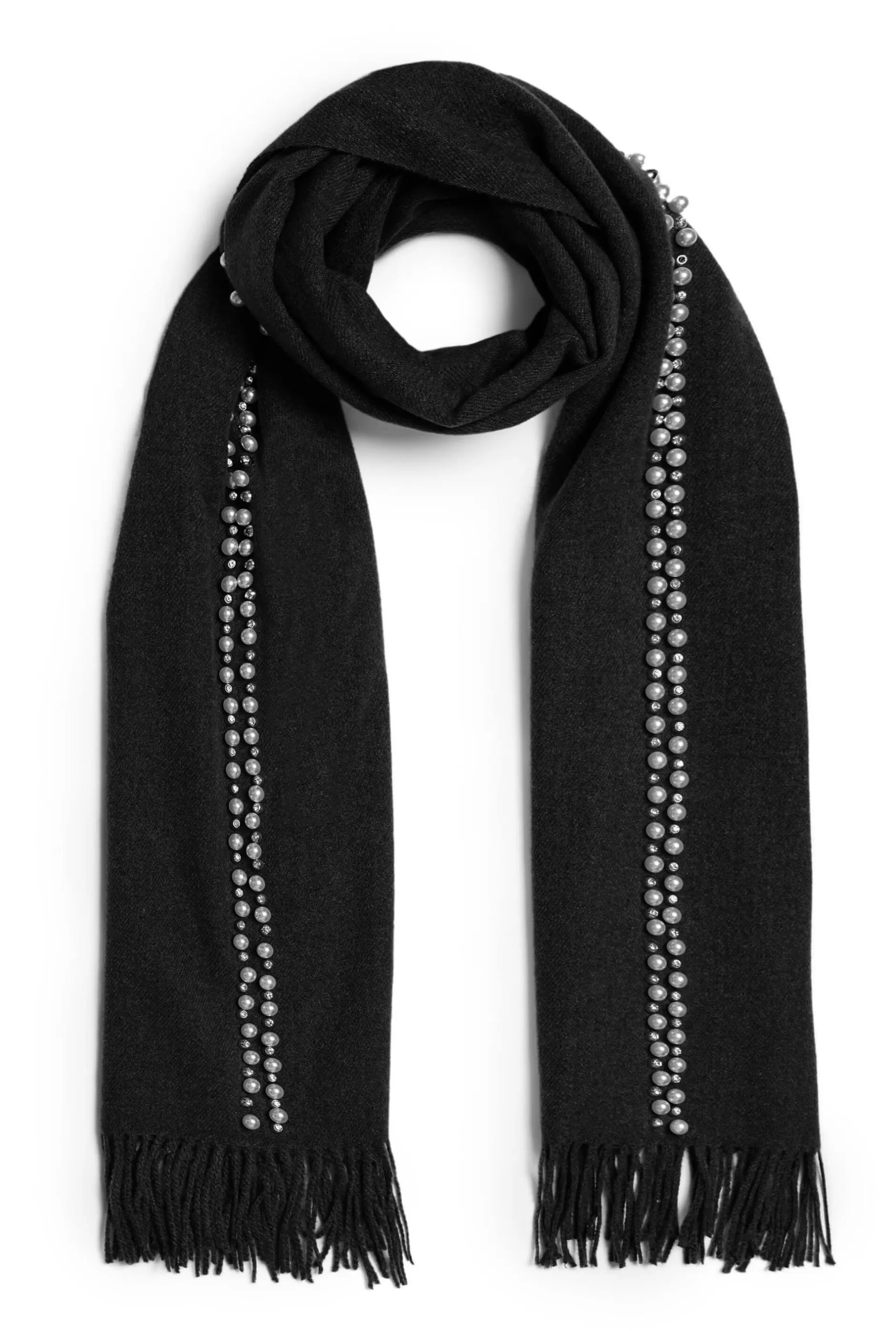 Pearl Detail Scarf Black^James Lakeland Discount