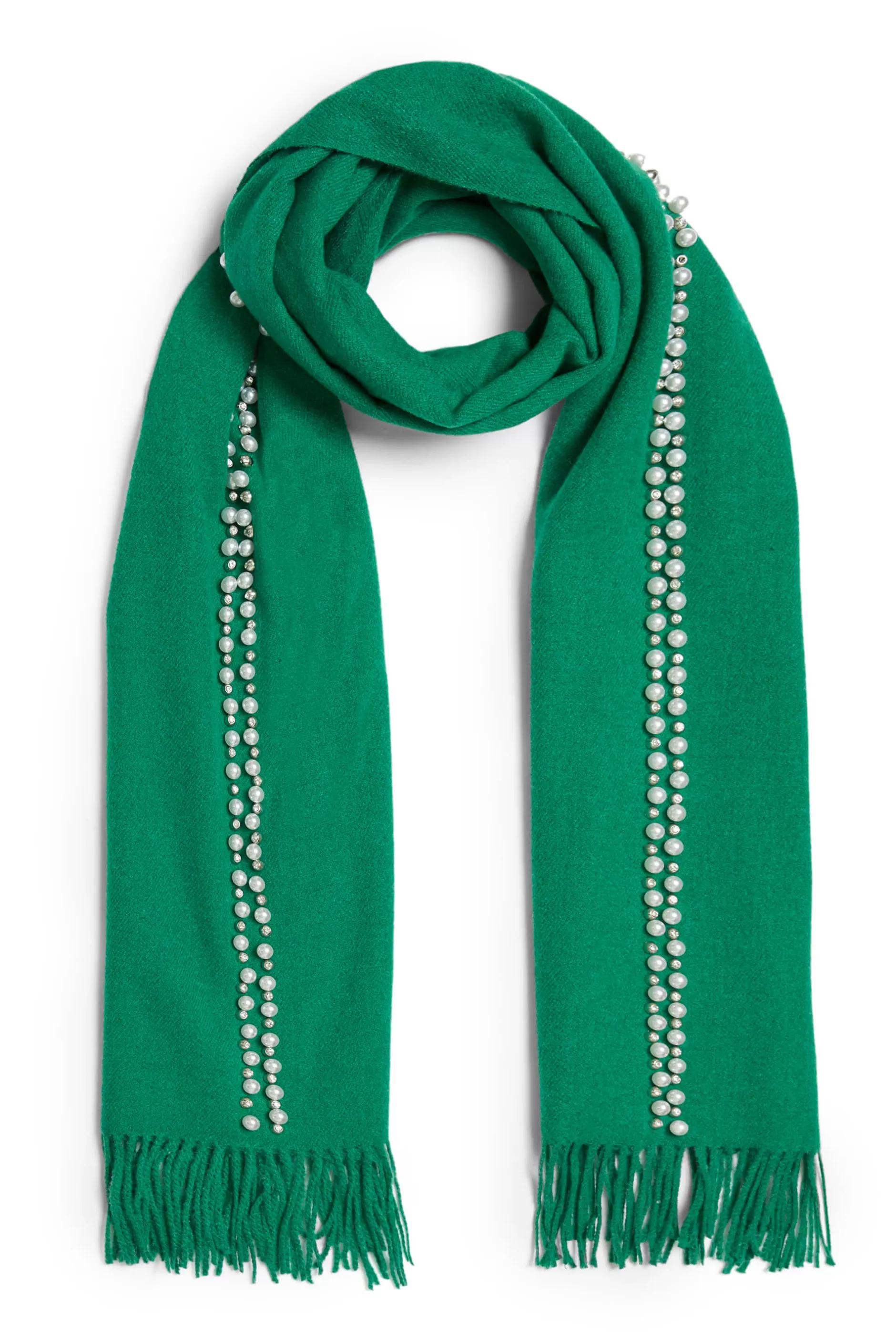 Pearl Detail Scarf Green^James Lakeland Hot