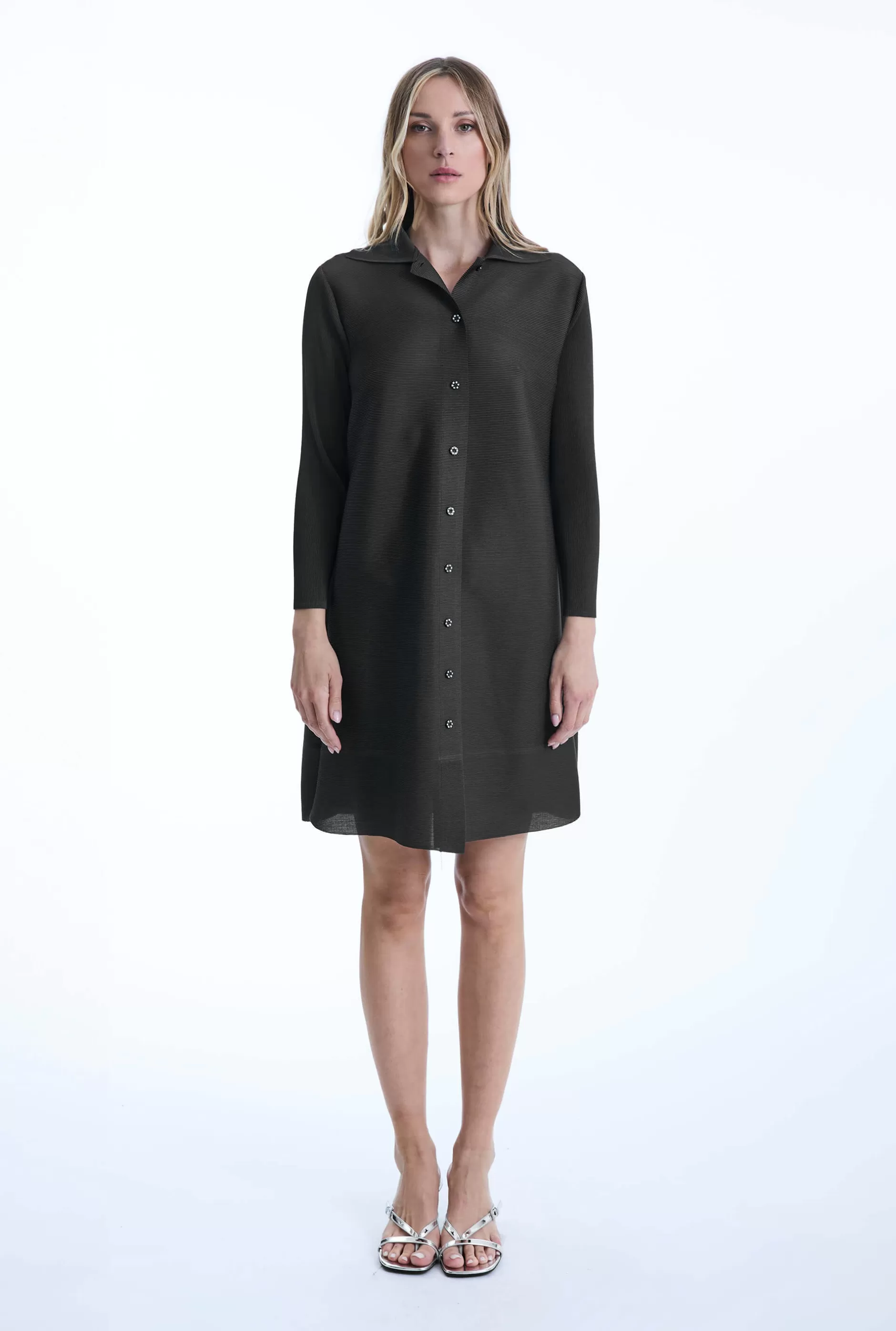 Pleated Charcoal Dress^James Lakeland Flash Sale