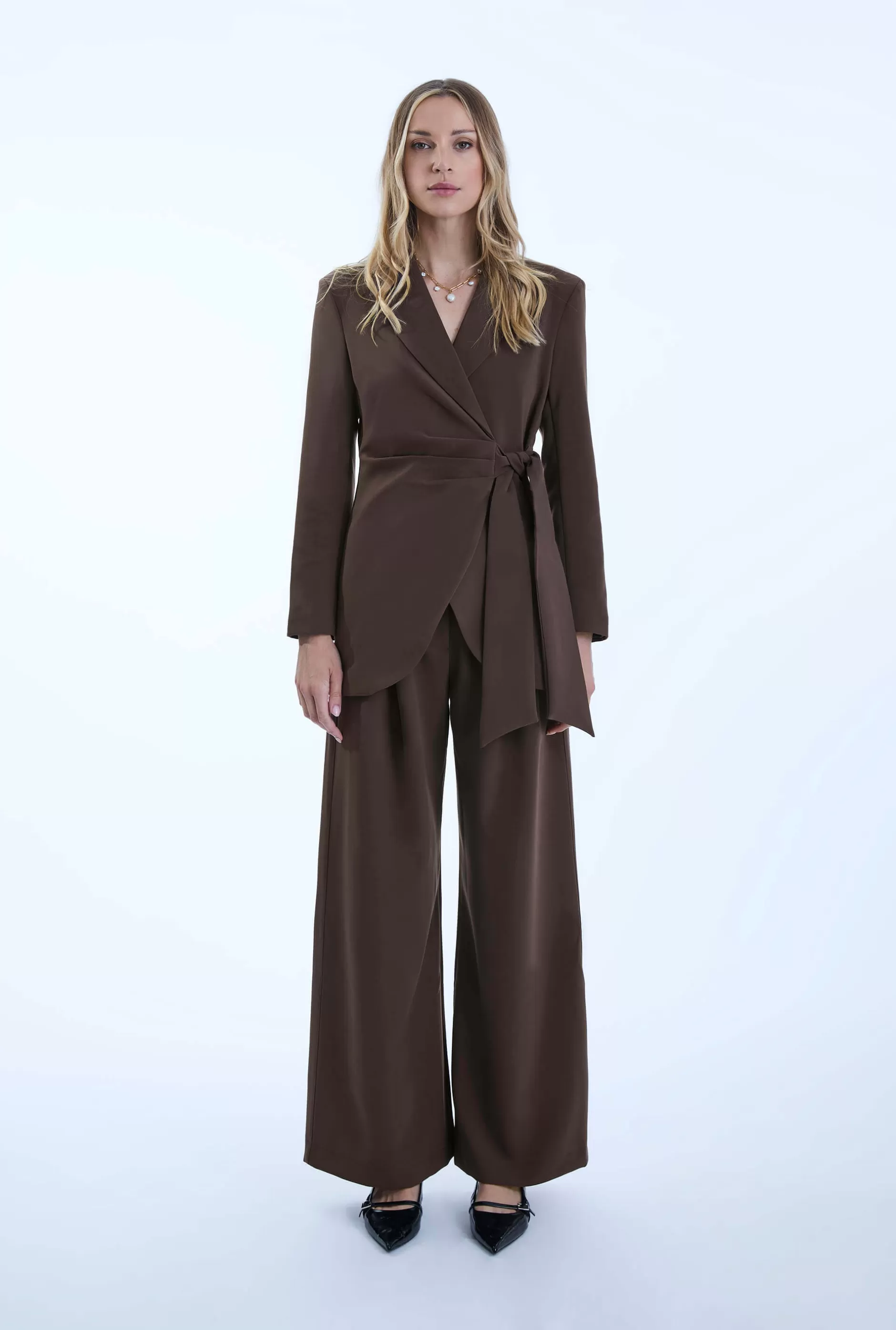 Side Brown Sash Blazer^James Lakeland Best Sale