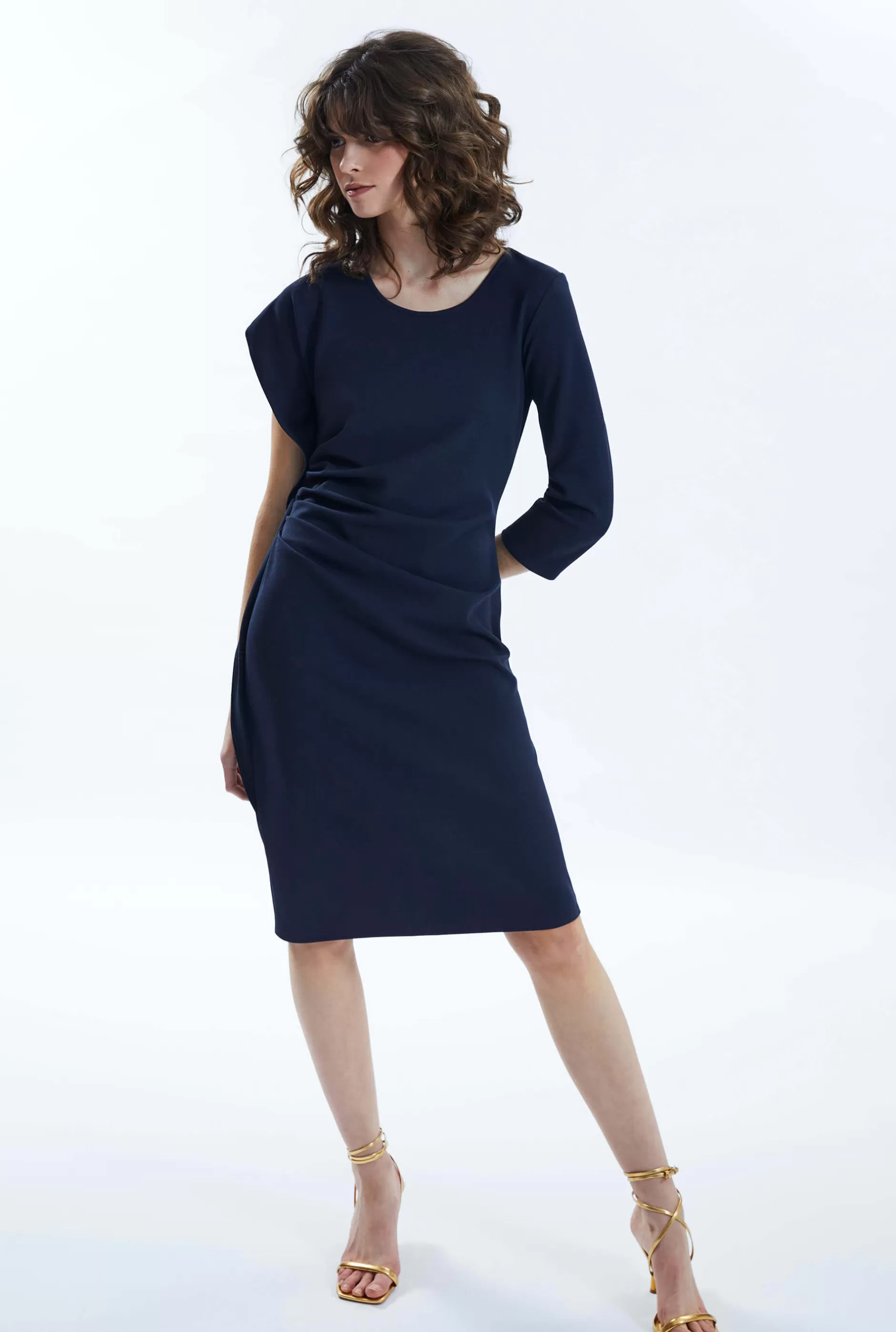 Side Ruched Asymmetrical Dress^James Lakeland New