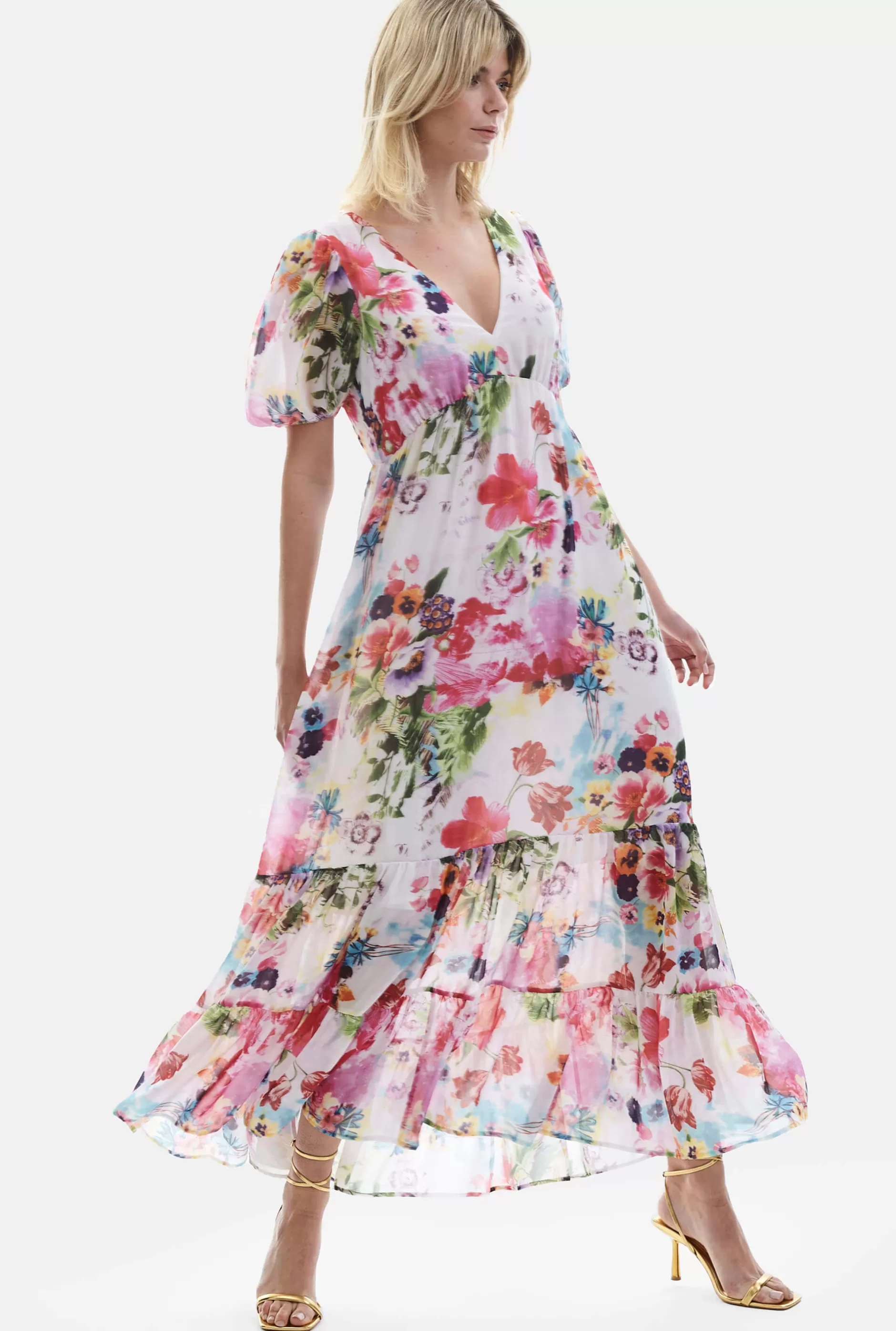 V-neck Floral Midi Dress^James Lakeland Flash Sale